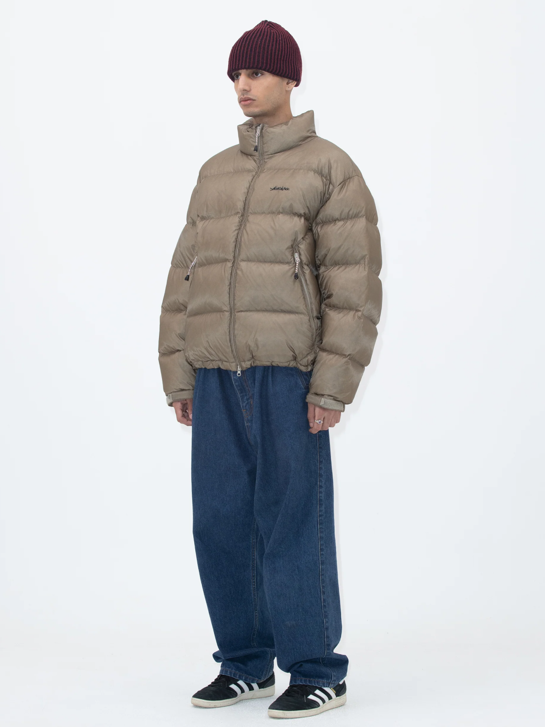 The North Face 1996 Water Shield Nuptse RDS Down Jacket Light Khaki, [트리플적립]SUNLOVE Toray Slice Down Jacket Black 착용 스타일 - 4