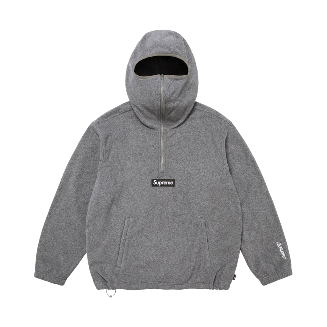 - Supreme Polartec Face Mask Half Zip Hooded Sweatshirt Grey - 25FW