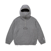 Supreme Polartec Face Mask Half Zip Hooded Sweatshirt Grey - 25FW