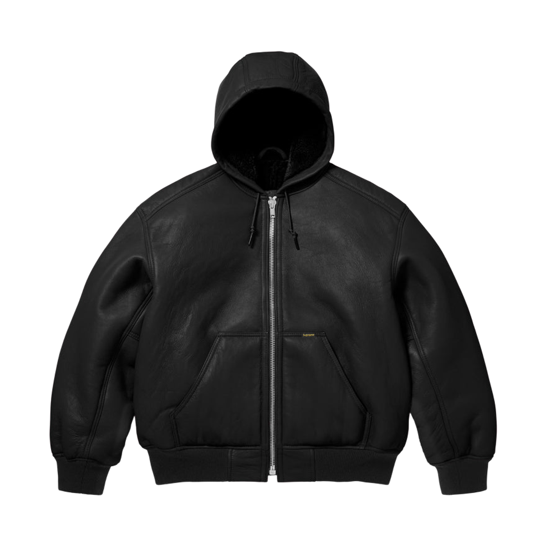 슈프림 x 쇼트 셔링 후드 워크 자켓 블랙 - 25FW