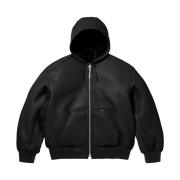 Supreme x Schott Shearling Hooded Work Jacket Black - 25FW