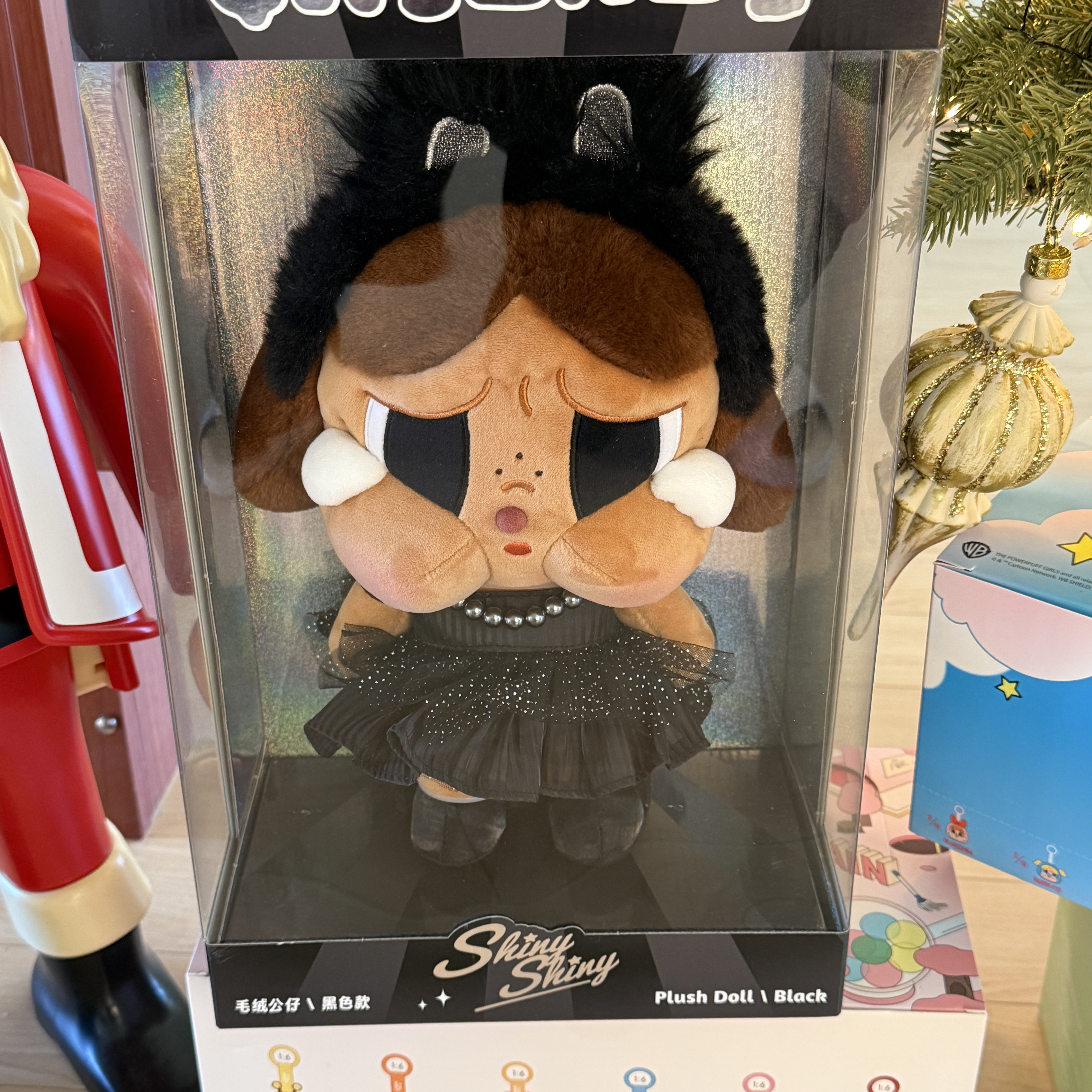 Pop Mart Crybaby Shiny Shiny Series Plush Doll Black, Pop Mart Crybaby Crying Again Series Plush Keyring Sealed Case (6 Blind Boxes) 착용 스타일 - 3