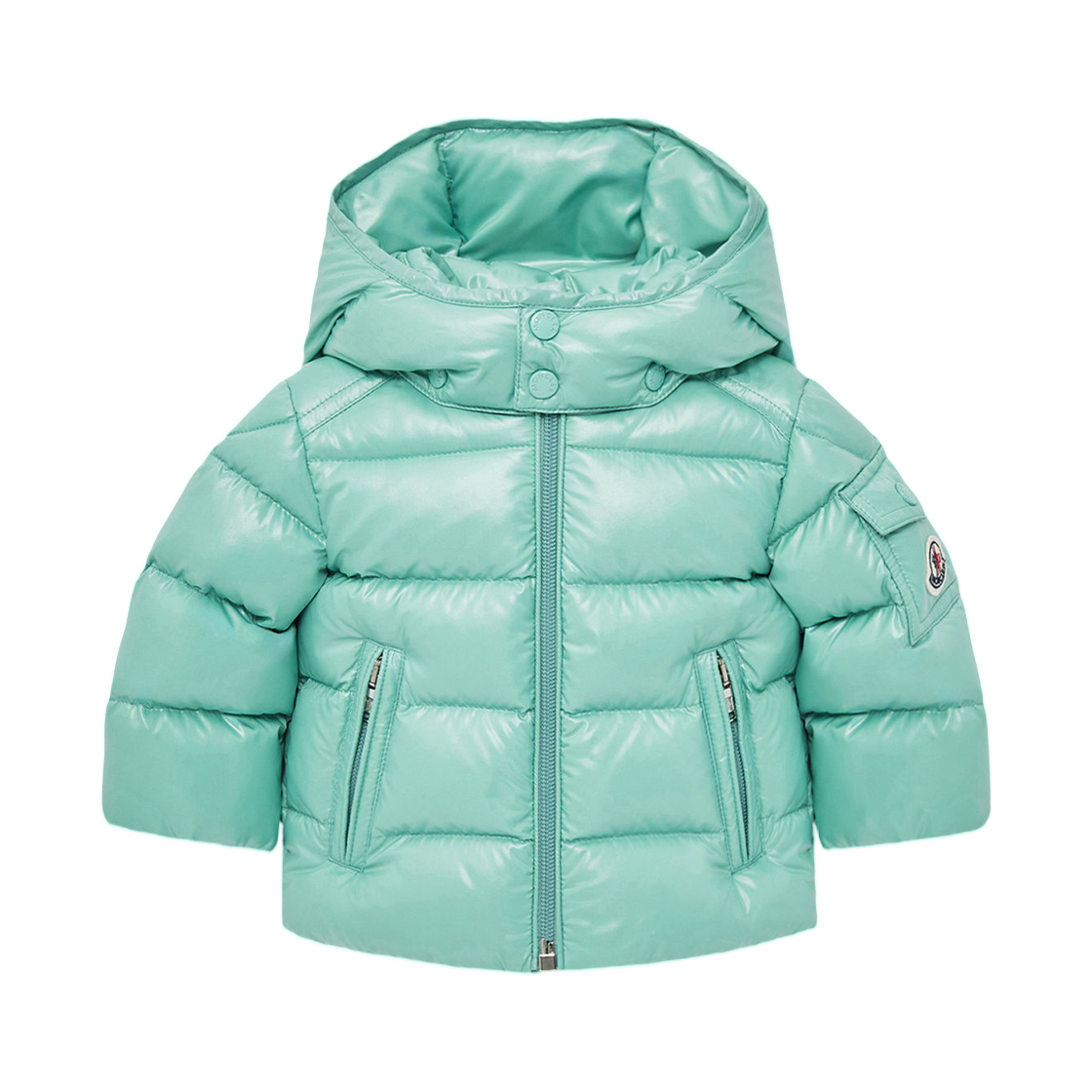 (키즈) 몽클레르 마야 베이비 후드 다운 자켓 아쿠아 그린 - 25FW((Kids) Moncler Maya Baby Hooded Down Jacket Aqua Green - 25FW) - 1