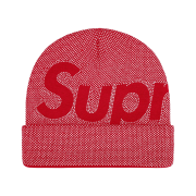 Supreme Studded Knockout Big Logo Beanie Red - 25FW
