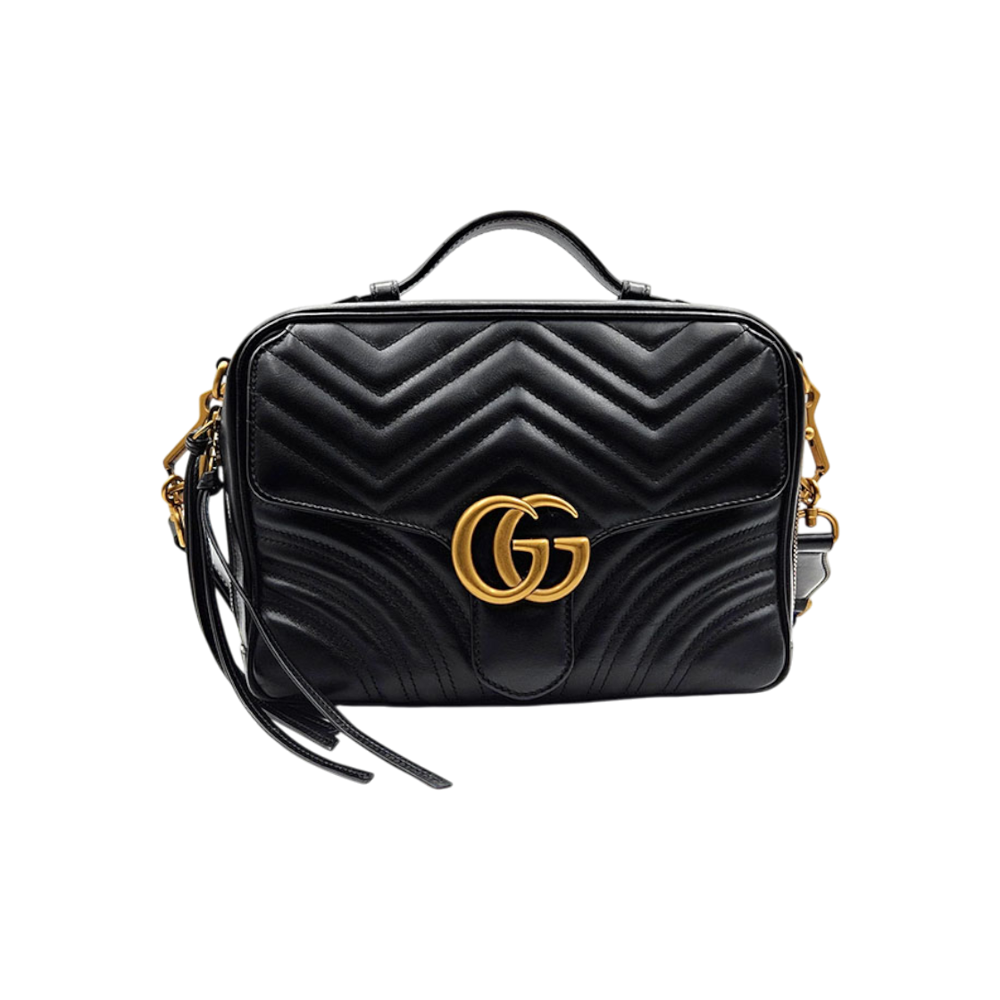 ITVVW8F5UN8K Gucci GG Marmont Matelasse Top Handle Shoulder Bag (498100) L806350