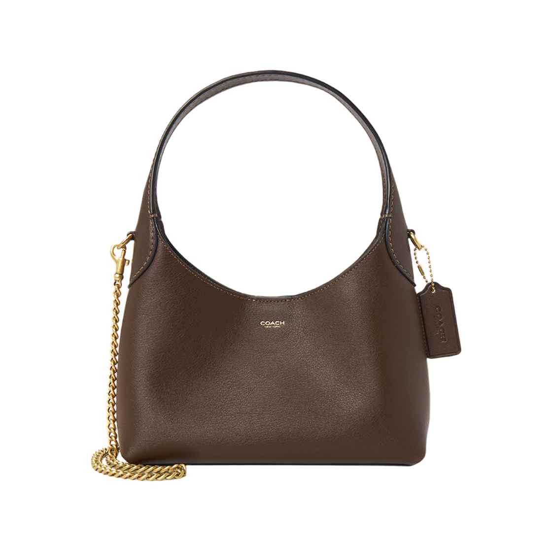 CW614-B4MPL Coach Brooklyn 23 Chain Shoulder Bag Brown