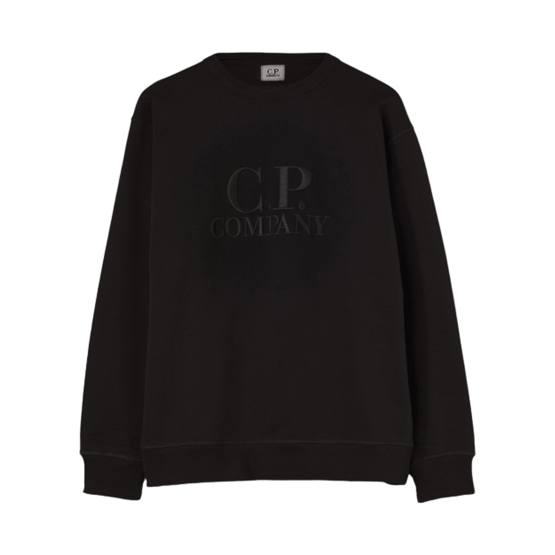 C.P. 컴퍼니 로고 자수 스웨트셔츠 블랙 - 21SS(C.P. Company Logo Embroidered Sweatshirt Black - 21SS) - 1