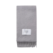 Maison Kitsune Plain Fringed Muffler Light Grey