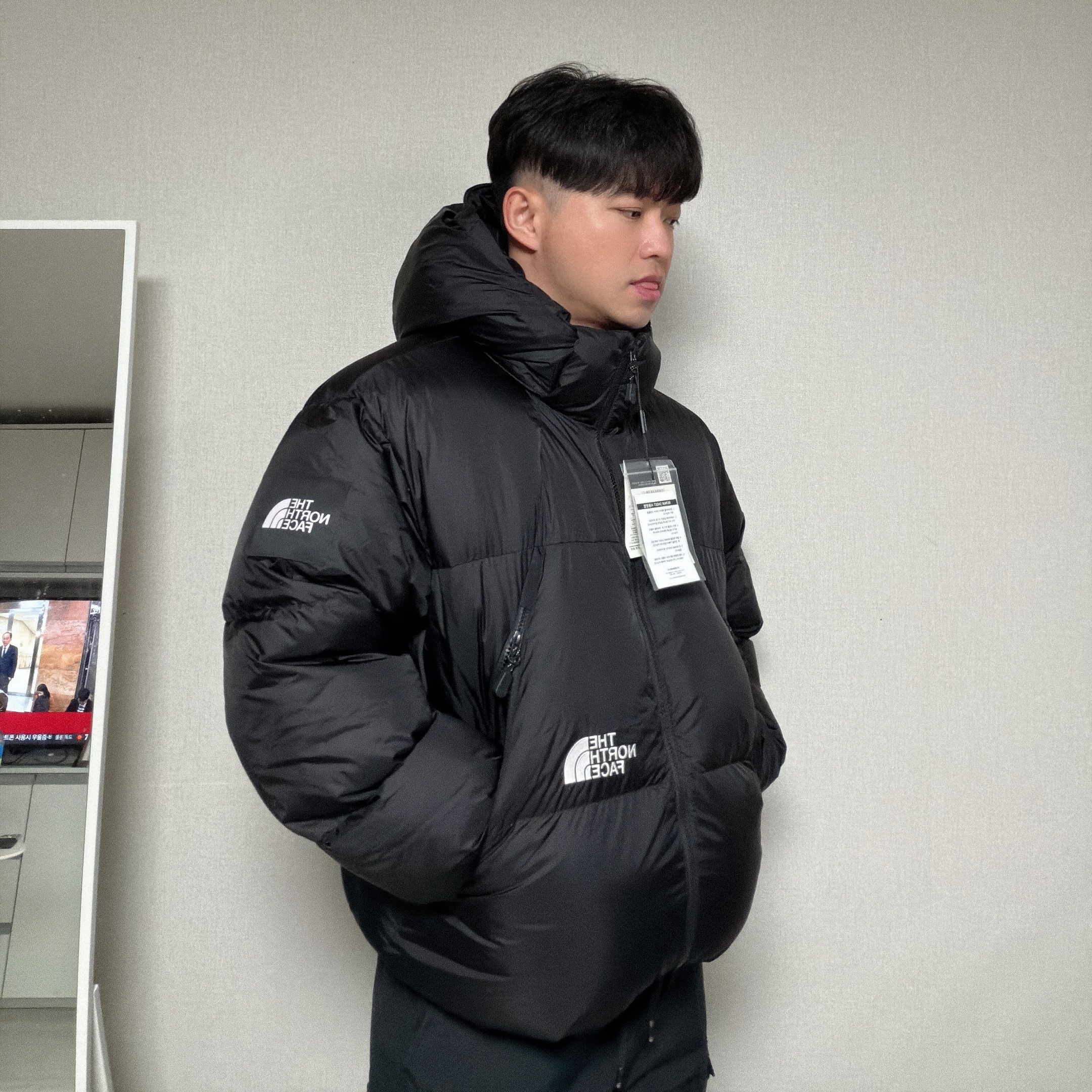 The North Face White Label Project Down Jacket RDS Black - 25FW 착용 스타일 - 2