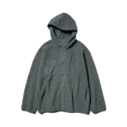 GU x Engineered Garments Boa Fleece Snap Parka Gray