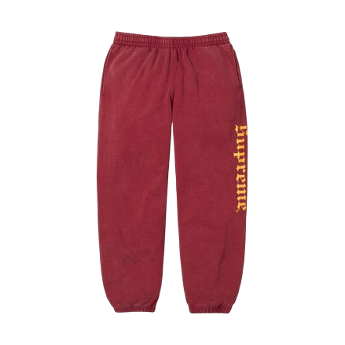 슈프림 워시드 올드 잉글리쉬 스웨트팬츠 카디널 - 25FW