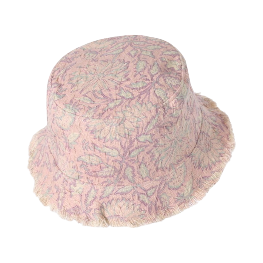 (키즈) 루이스 미샤 플로럴 리버시블 비치 버킷햇 핑크 아이보리((Kids) Louise Misha Floral Reversible Beach Bucket Hat Pink Ivory) - 2