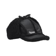 Supreme Shearling Lined Earflap Cap Black - 25FW