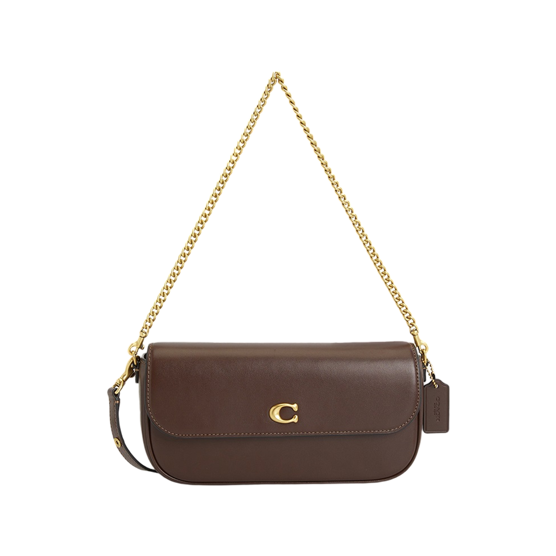 CAN90-B4MPL Coach Brook Chain Shoulder Bag Red Brown