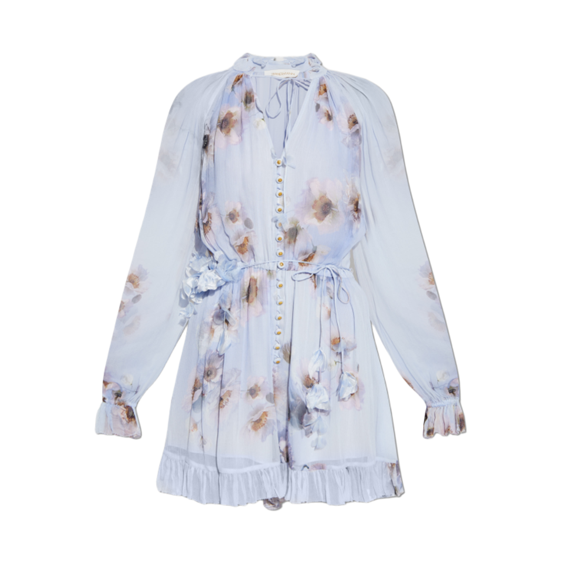 3688YF251 (W) Zimmermann Poppy Print Hypnotic Playsuit Lilac