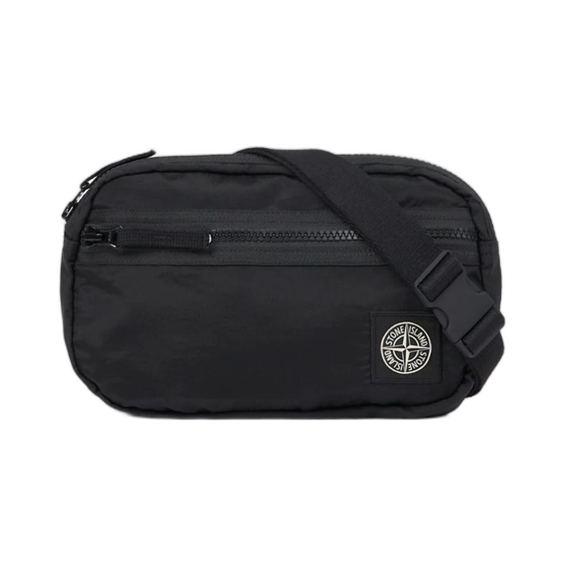 L1S1592000-14S0251-V0029 Stone Island 9200014 Coated Nylon Metal In Econyl Belt Bag with Adjustable Strap Black - 26SS
