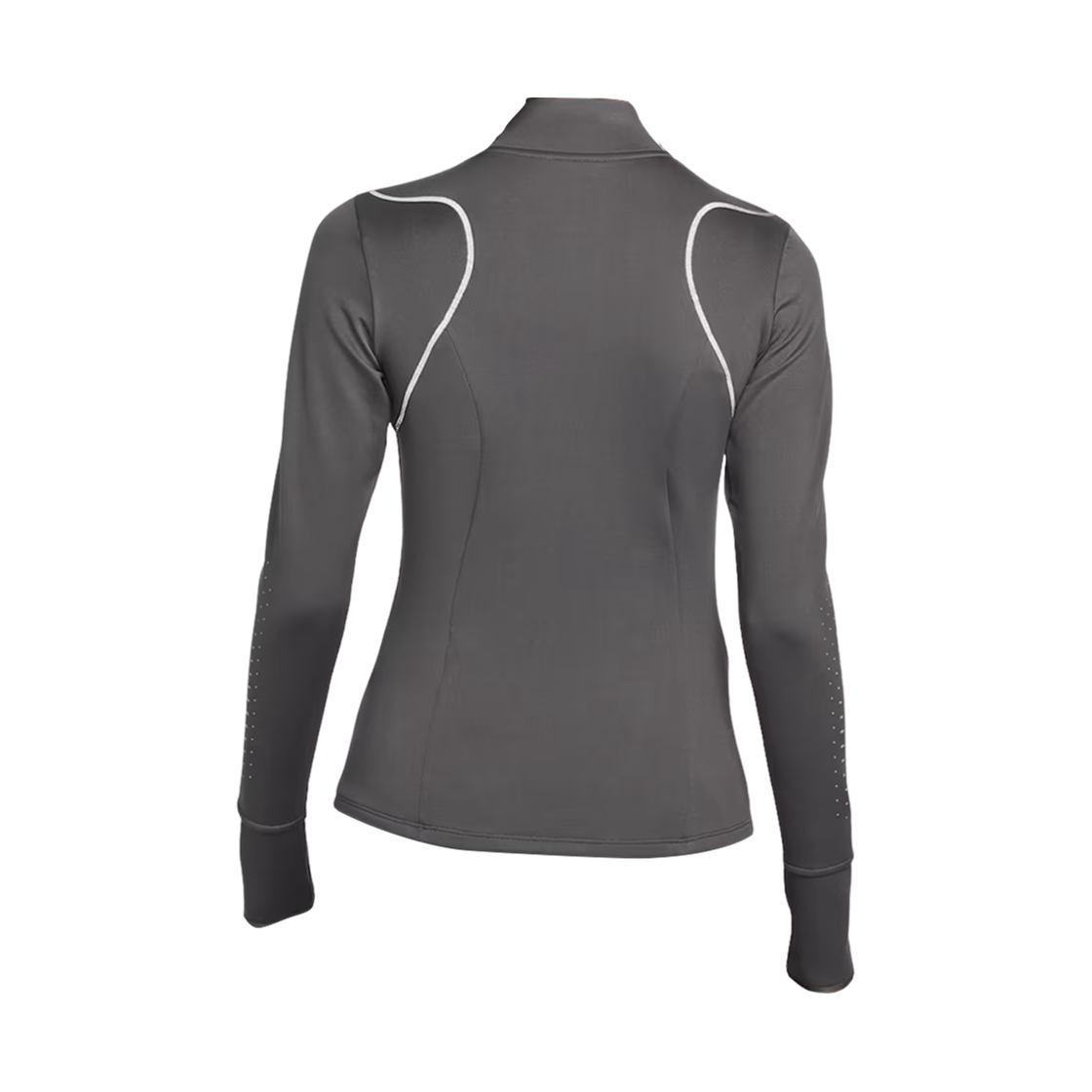 (W) 나이키 스위프트 써마핏 ADV 리플렉티브 악센트 1/4 집 러닝 탑 썬더 그레이 블랙 - 아시아((W) Nike Swift Therma-Fit ADV 1/4 Zip Running Top with Reflective Accents Thunder Grey Black - Asia) - 2