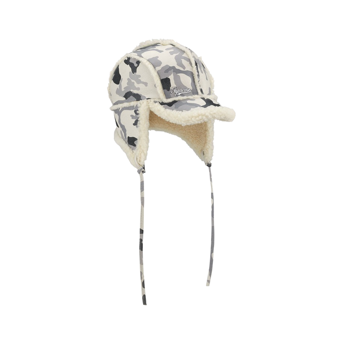 슈프림 셔링 라인드 이어플랩 캡 스노우 카모 - 25FW(Supreme Shearling Lined Earflap Cap Snow Camo - 25FW) - 2