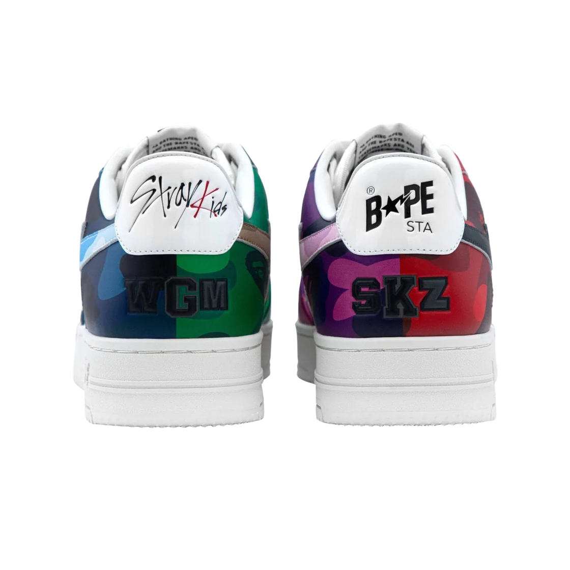 (W) 베이프 x 스트레이 키즈 베이프 스타 멀티 (2개 세트)((W) BAPE x Stray Kids Bape Sta Multi (Set of 2)) - 3