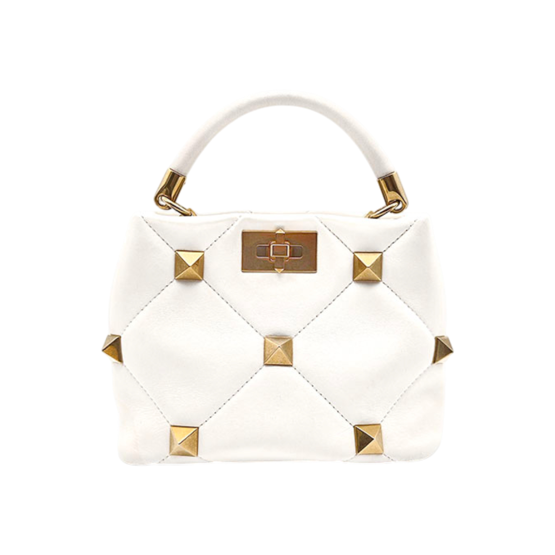 ITRQMBEFRWAL Valentino Roman Stud Small Top Handle Shoulder Bag