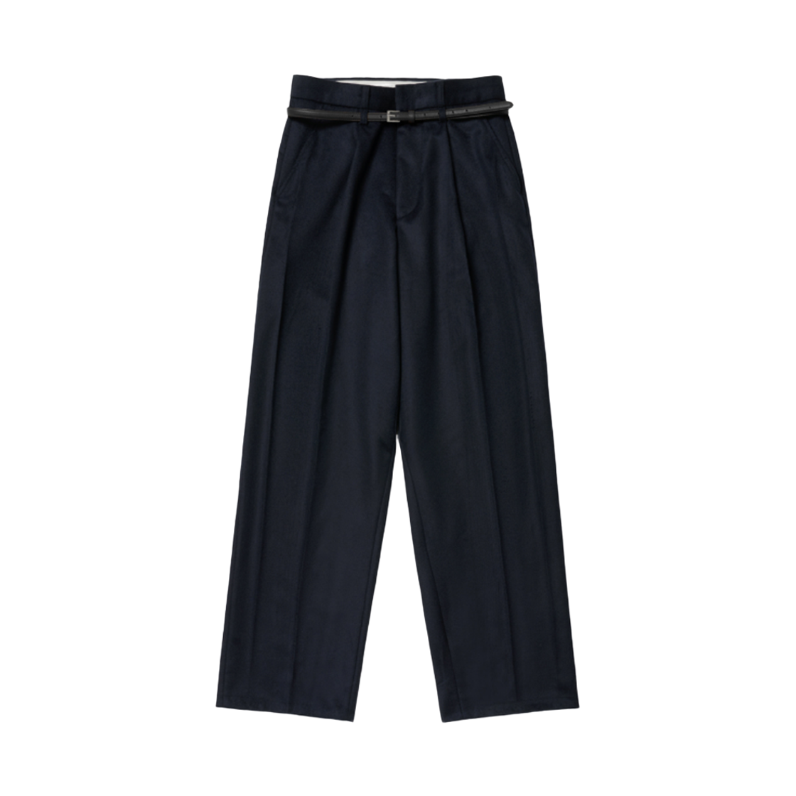 에스티유 크리즈 벨트 슬랙스 인 케시미어 네이비(STU Crease Belt Slacks In Cashmere Navy)