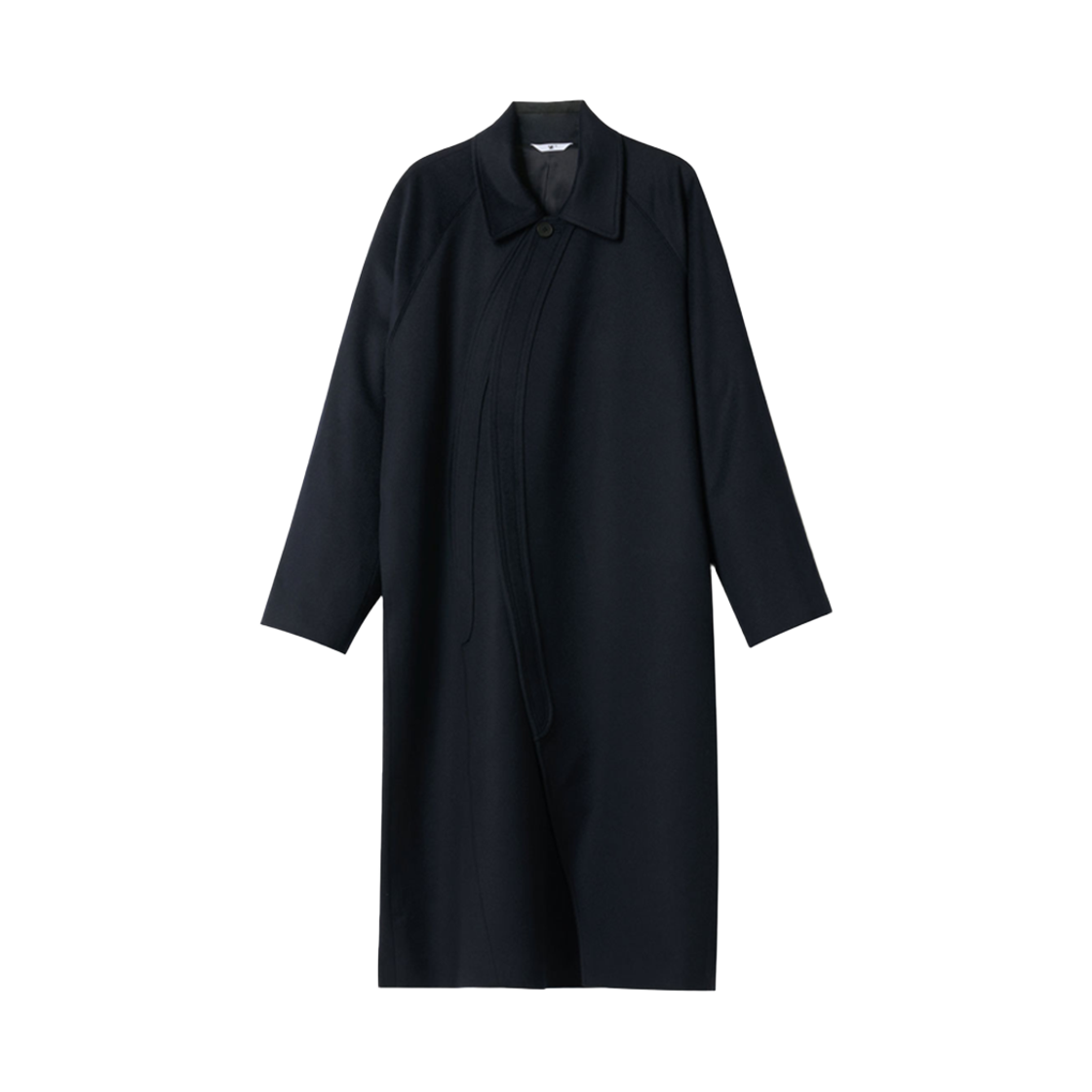 에스티유 커브드 더블 라인 맥코트 인 케시미어 네이비(STU Curved Double Line Mac Coat In Cashmere Navy)