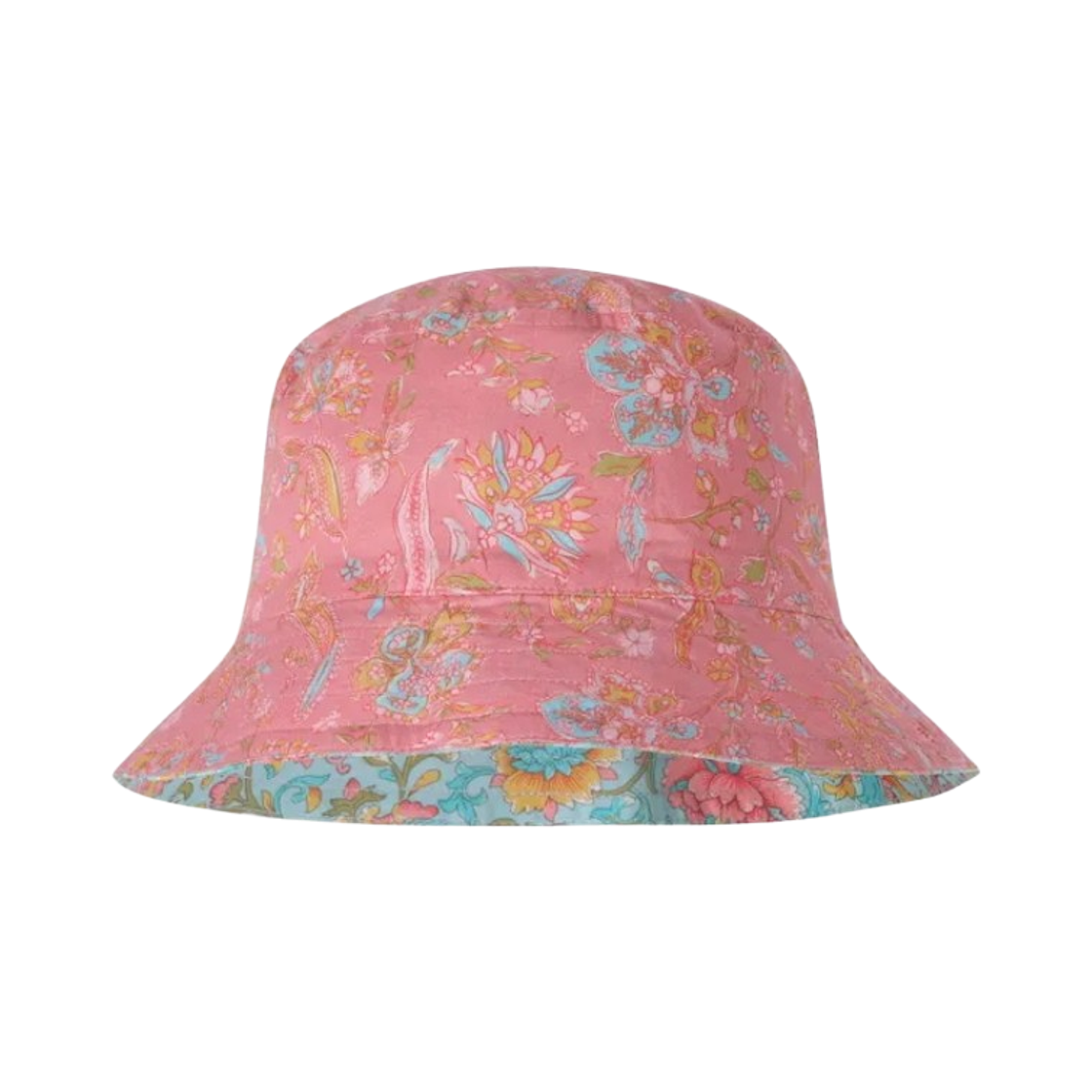 (키즈) 루이스 미샤 플로럴 리버시블 비치 버킷햇 핑크 블루((Kids) Louise Misha Floral Reversible Beach Bucket Hat Pink Blue) - 2