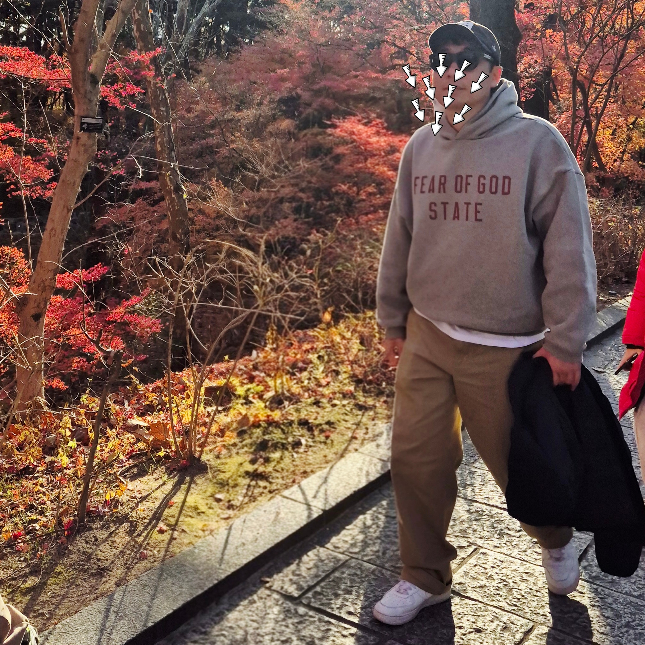 Essentials Fleece State Hoodie Dark Heather - 24FW 착용 스타일