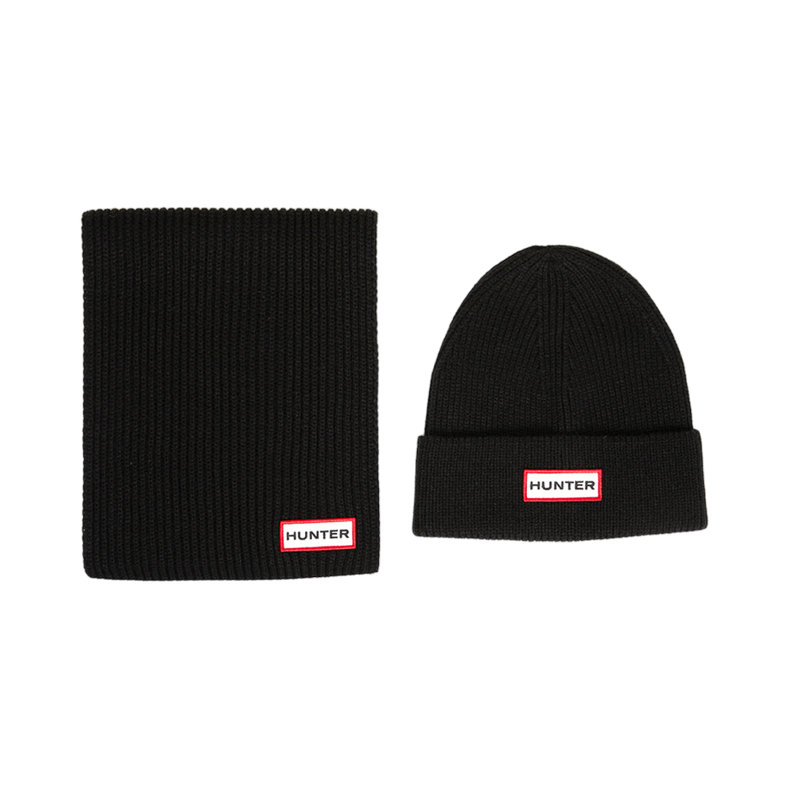 헌터 머플러 비니 세트 블랙(Muffler Beanie Set Black)