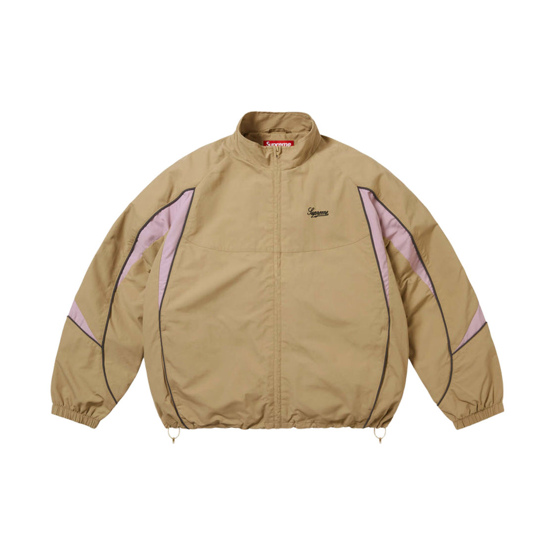 슈프림 콘트라스트 파이핑 트랙 자켓 탄 - 25FW
