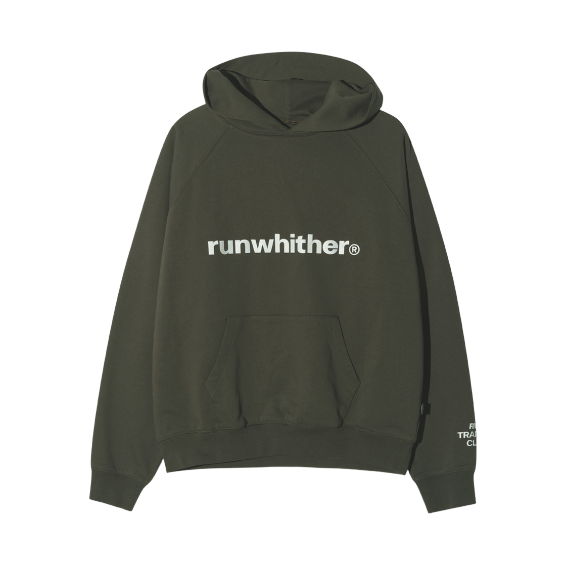 런위더 후드 스웻셔츠 카키