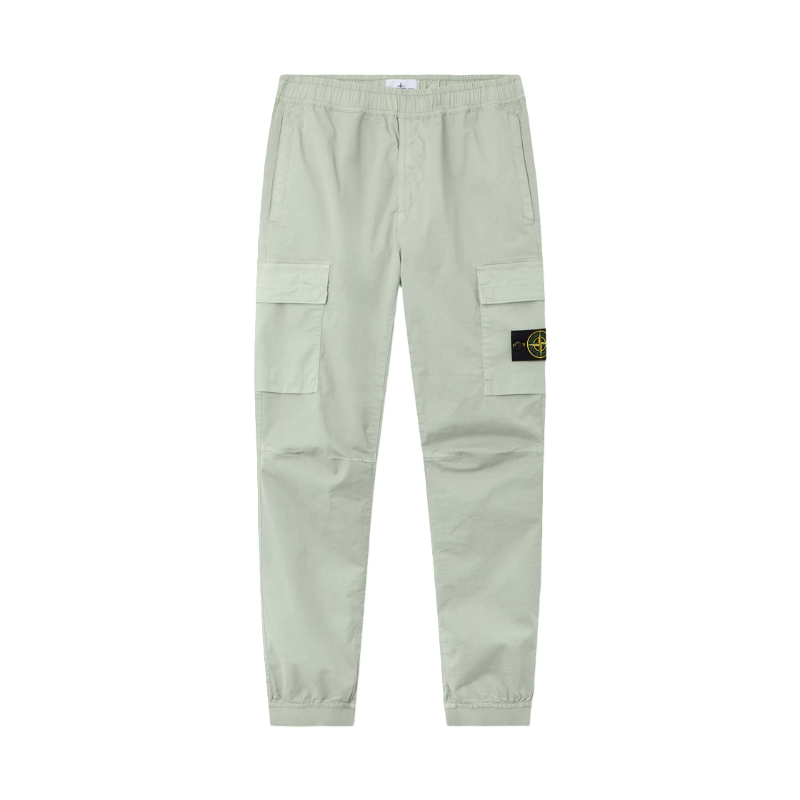 L1S1531000-31S0A10-V0055 Stone Island 3100031 Stretch Organic Cotton Twill Regular-Tapered Fit Cargo Trousers with Drawstring Waistband Sage Green - 26SS