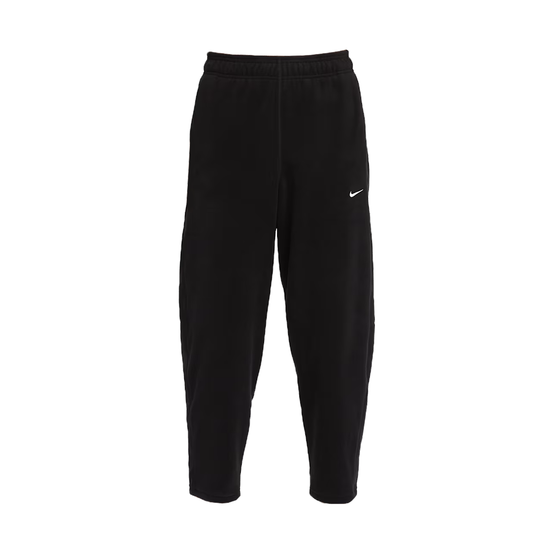 (W) 나이키 원 써마핏 미드라이즈 플리스 팬츠 블랙 화이트 - US/EU((W) Nike One Therma-Fit Mid-Rise Fleece Pants Black White - US/EU) - 1