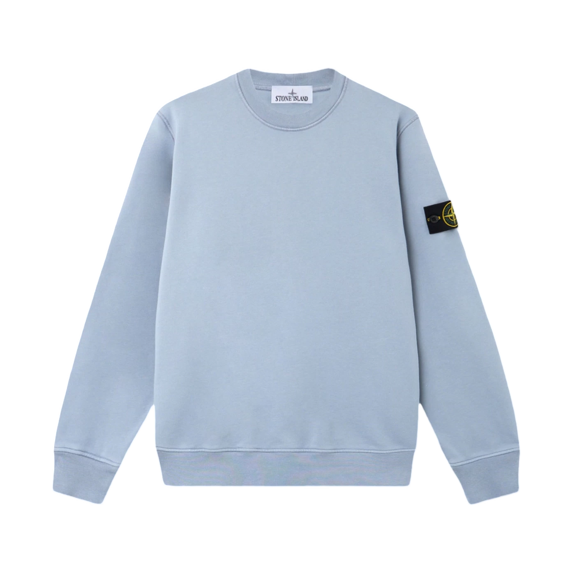 L1S1561000-60S0051-V0024 Stone Island 6100060 Organic Cotton Fleece Regular Fit Crewneck Sweatshirt with Raglan Sleeves Avio Blue - 26SS