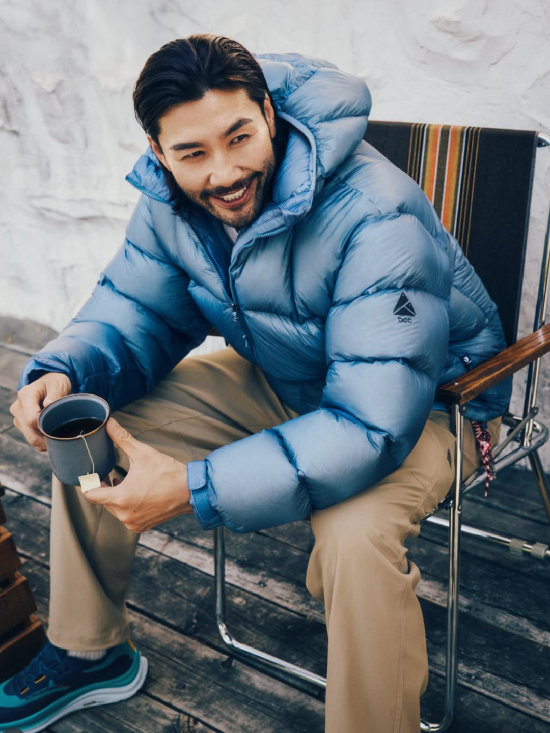 The North Face 1996 Water Shield Nuptse RDS Down Jacket Light Khaki, [트리플적립]SUNLOVE Toray Slice Down Jacket Black 착용 스타일 - 5