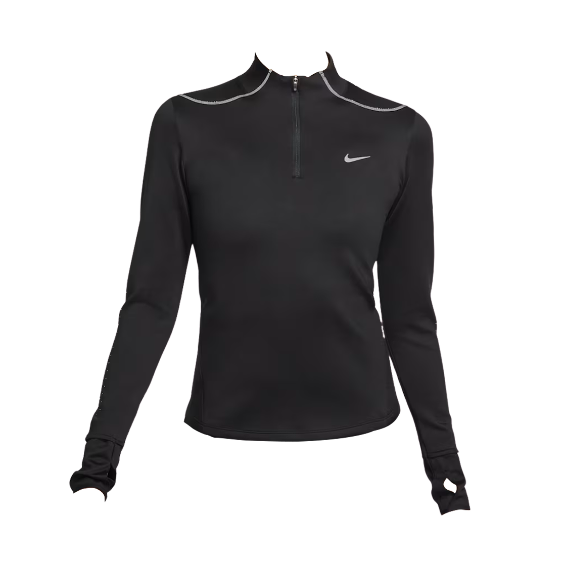HV2945-010 (W) Nike Swift Therma-Fit ADV 1/4 Zip Running Top with Reflective Accents Black - Asia