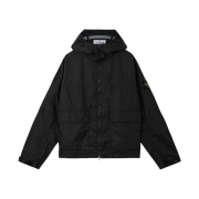 Stone Island 4100004 Membrana 3L TC Hooded Jacket with Water-Resistant Membrane Black - 26SS
