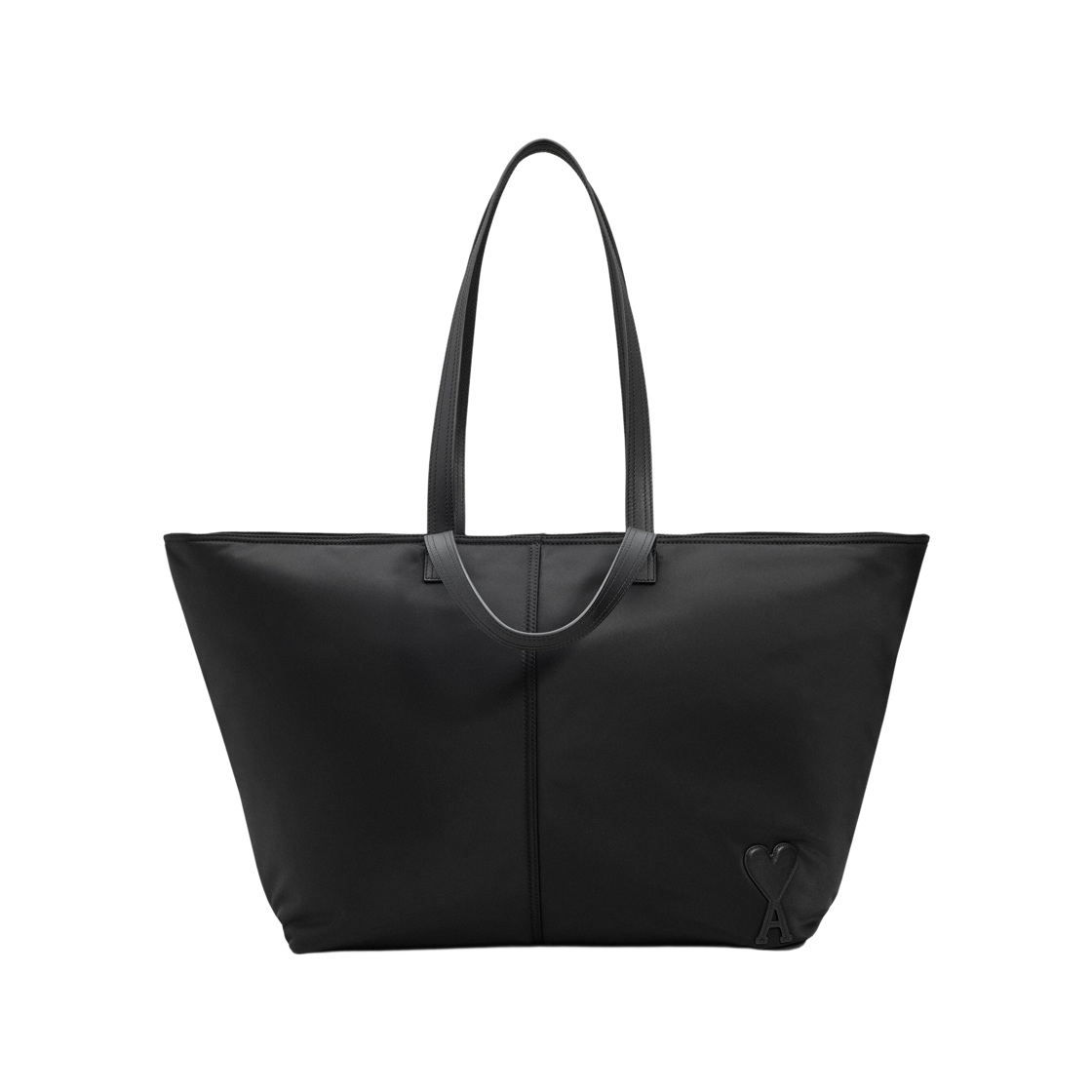 ULL709-AW0001-001 AMI de Coeur Nylon Canvas Marcel Shopping Bag Black