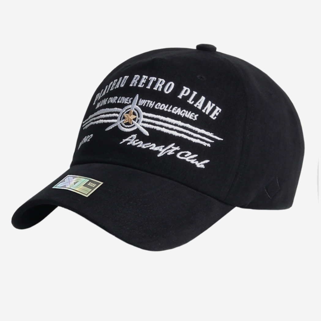 PLATEAU BIG SIZE BALLCAP XL RP CAP BLACK 착용 스타일