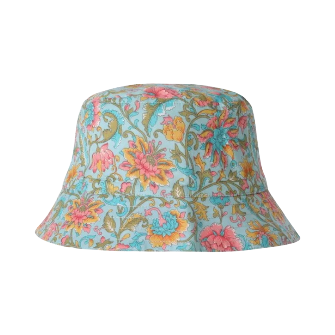 (키즈) 루이스 미샤 플로럴 리버시블 비치 버킷햇 핑크 블루((Kids) Louise Misha Floral Reversible Beach Bucket Hat Pink Blue)