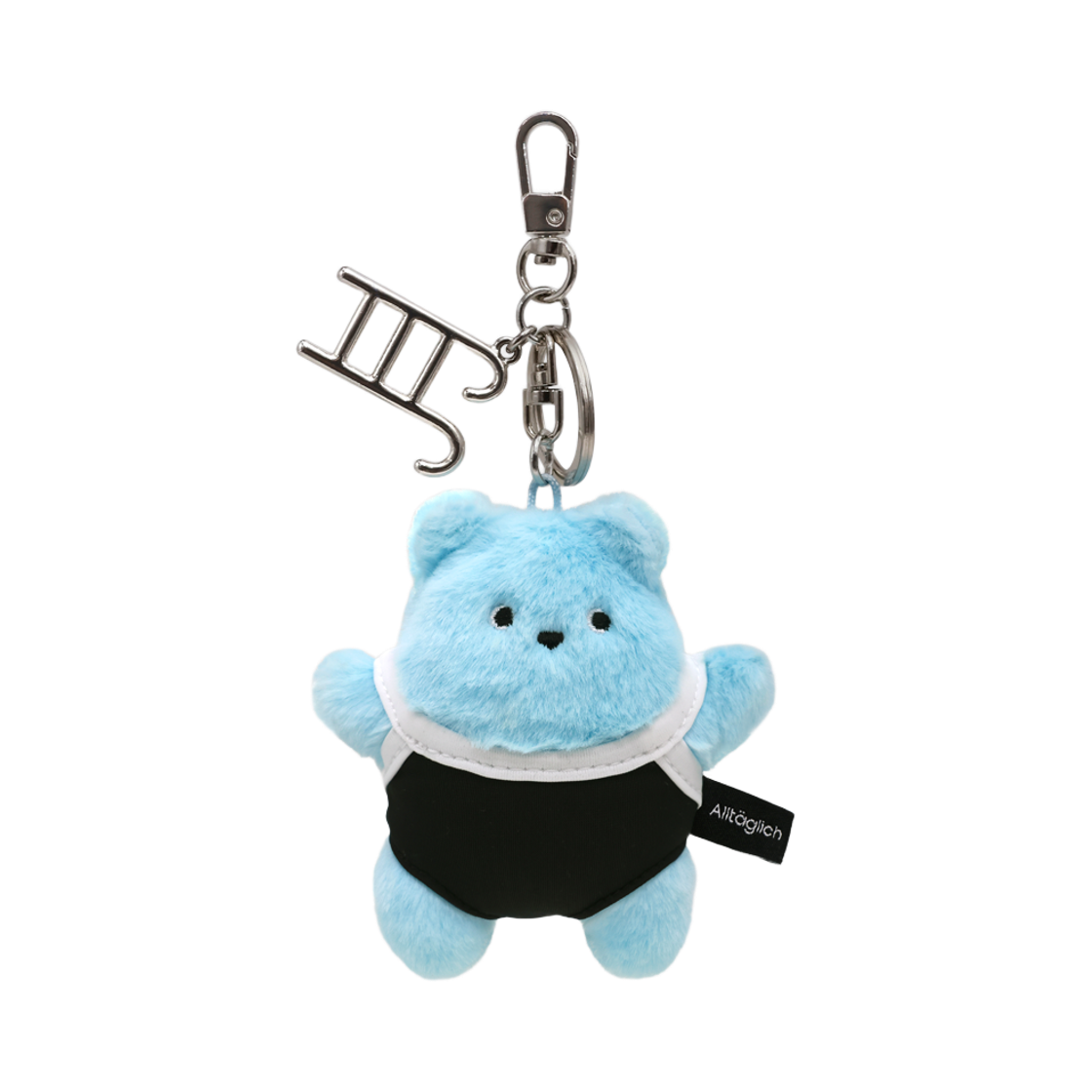 swfa00smbl ALLTAGLICH Handmade Swimmy Bear Keyring Blue