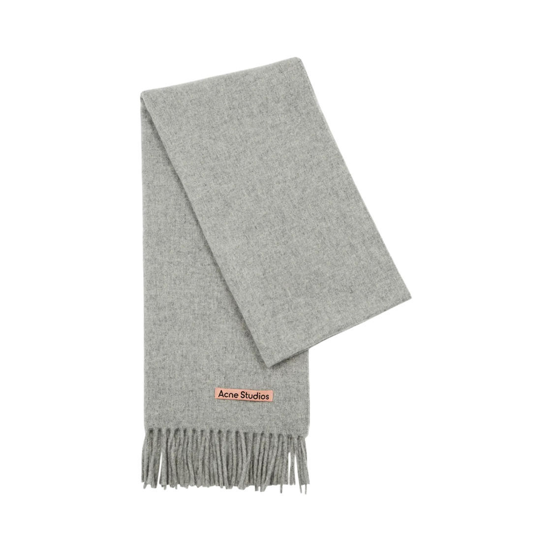 아크네 스튜디오 내로우 울 프린지 머플러 라이트 그레이 멜란지(Acne Studios Narrow Wool Fringe Muffler Light Grey Melange)