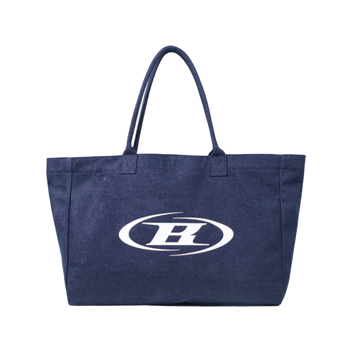 본투윈 심볼 B 로고 쇼퍼백 미드 데님