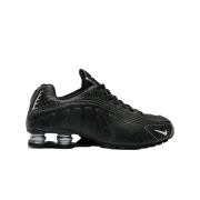 Nike Shox R4 Black and Metallic Silver