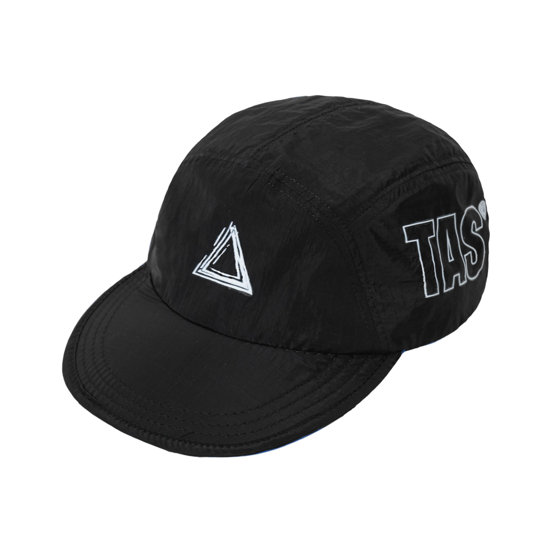 CAP 003 TAS Nylon Rib Checked Cap Black