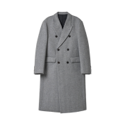 STU Inverted Double Coat In Light Grey