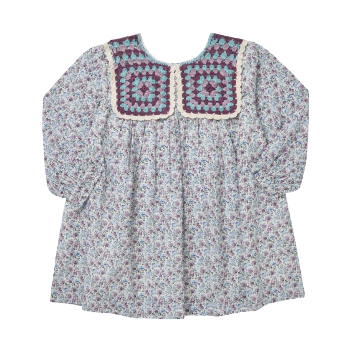 (키즈) 루이스 미샤 와리스 플로럴 드레스 블루((Kids) Louise Misha Warise Floral Dress Blue)