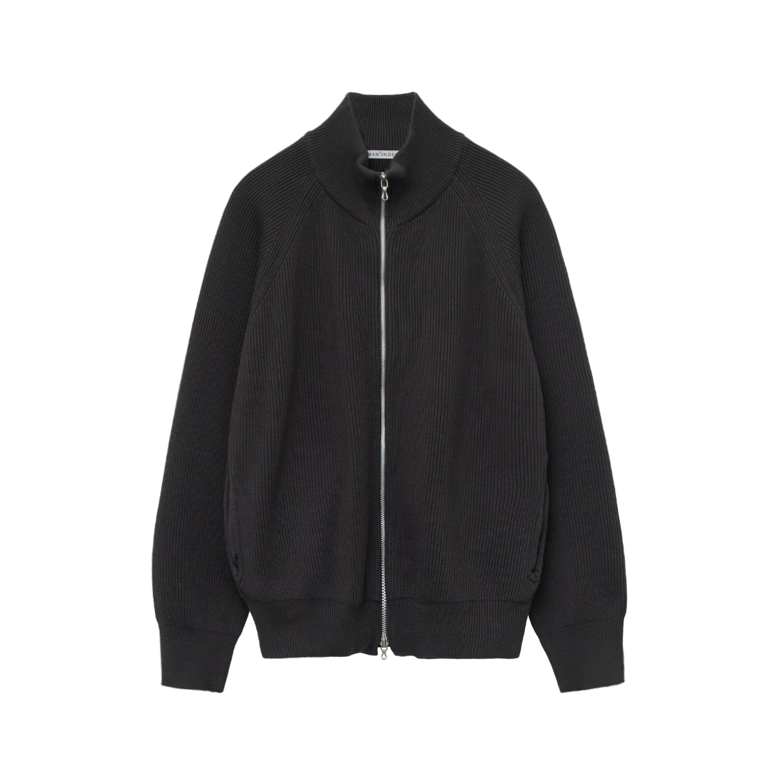 HM5LCD1044A1 Polyteru Human Index Human Track Knit Zip Charcoal