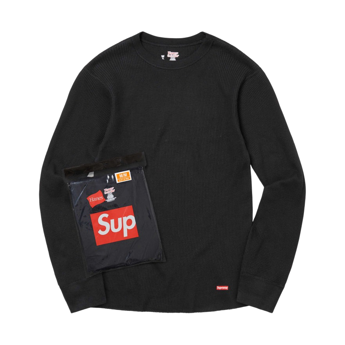 슈프림 헤인즈 써멀 크루 블랙 (1개입) - 25FW