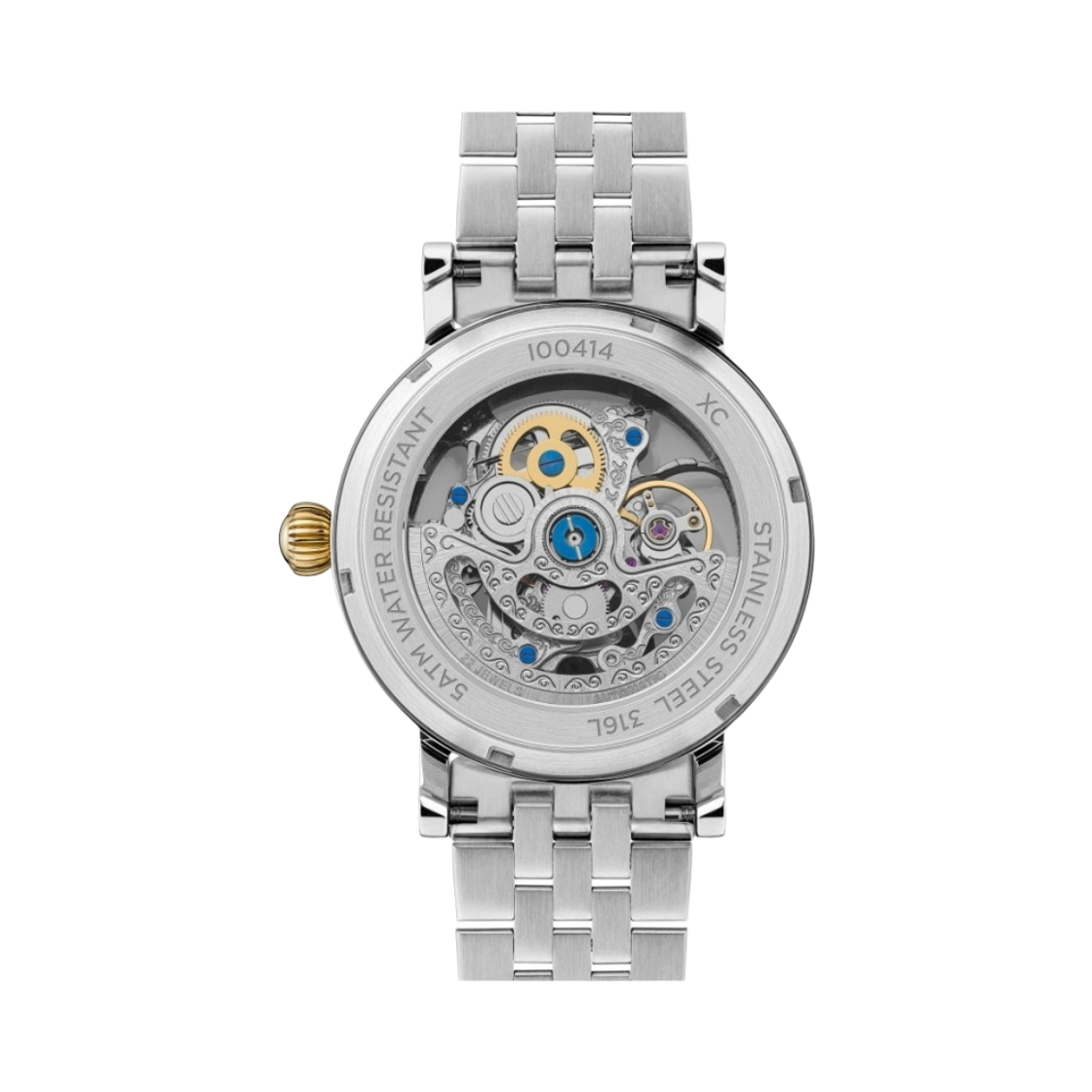 잉거솔 헤럴드 40mm I00414 오토매틱 스테인리스 스틸 골드 실버 실버 다이얼(Ingersoll Herald 40mm I00414 Automatic Stainless Steel Gold Silver Silver Dial) - 2